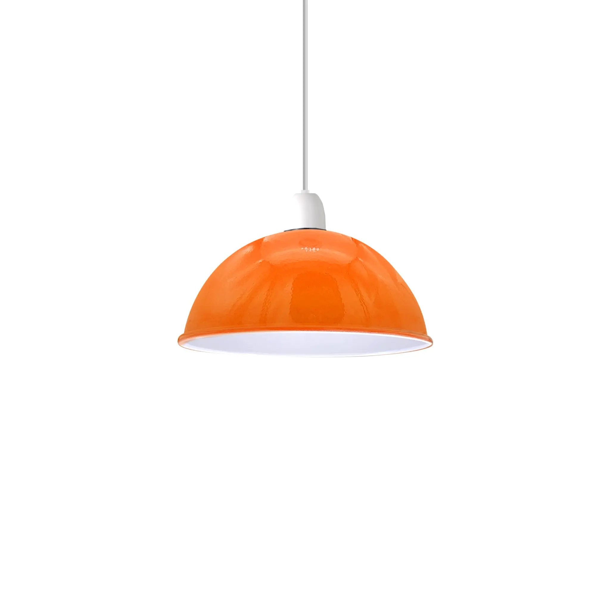 Unbranded Vintage Industrial Easy Fit Dome Shaped Lamp Shade Ceiling, Pendant, Wall Light Metal E27 Light Fitting 60W - Pendant Lights