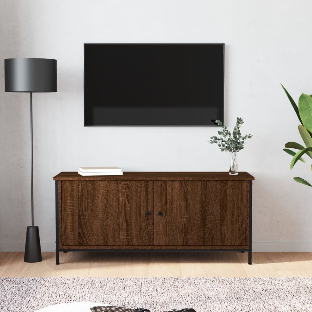 vidaXL VidaXL TV Cabinet with Doors 102x35x45 cm Engineered Wood for Living Room Media Center - TV Unit