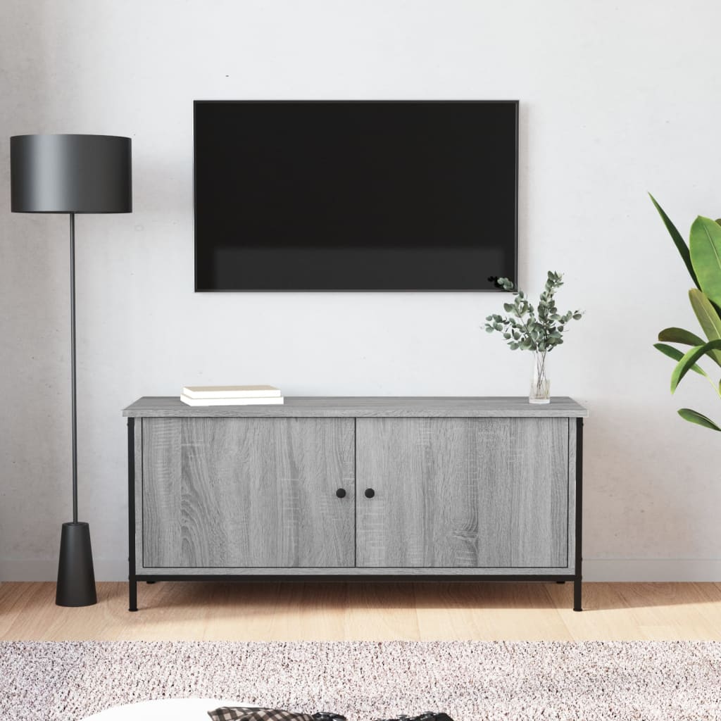 vidaXL VidaXL TV Cabinet with Doors 102x35x45 cm Engineered Wood for Living Room Media Center - TV Unit