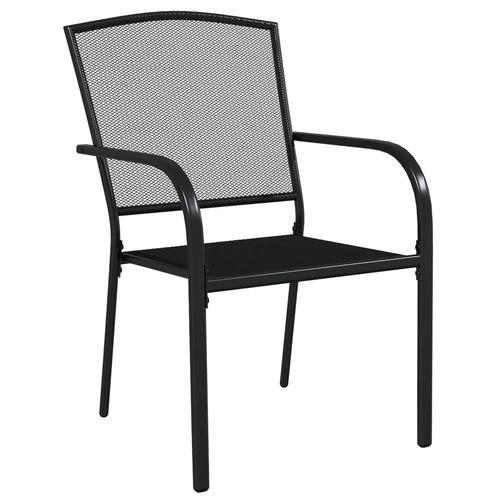 vidaXL 3 Piece Garden Dining Set Anthracite Steel with Durable Powder Coating for Outdoor Entertaining by vidaXL