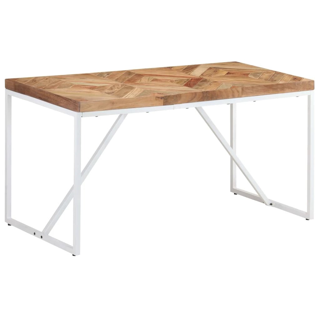 vidaXL Dining Table 120x60x76 cm Solid Acacia and Mango Wood by vidaXL
