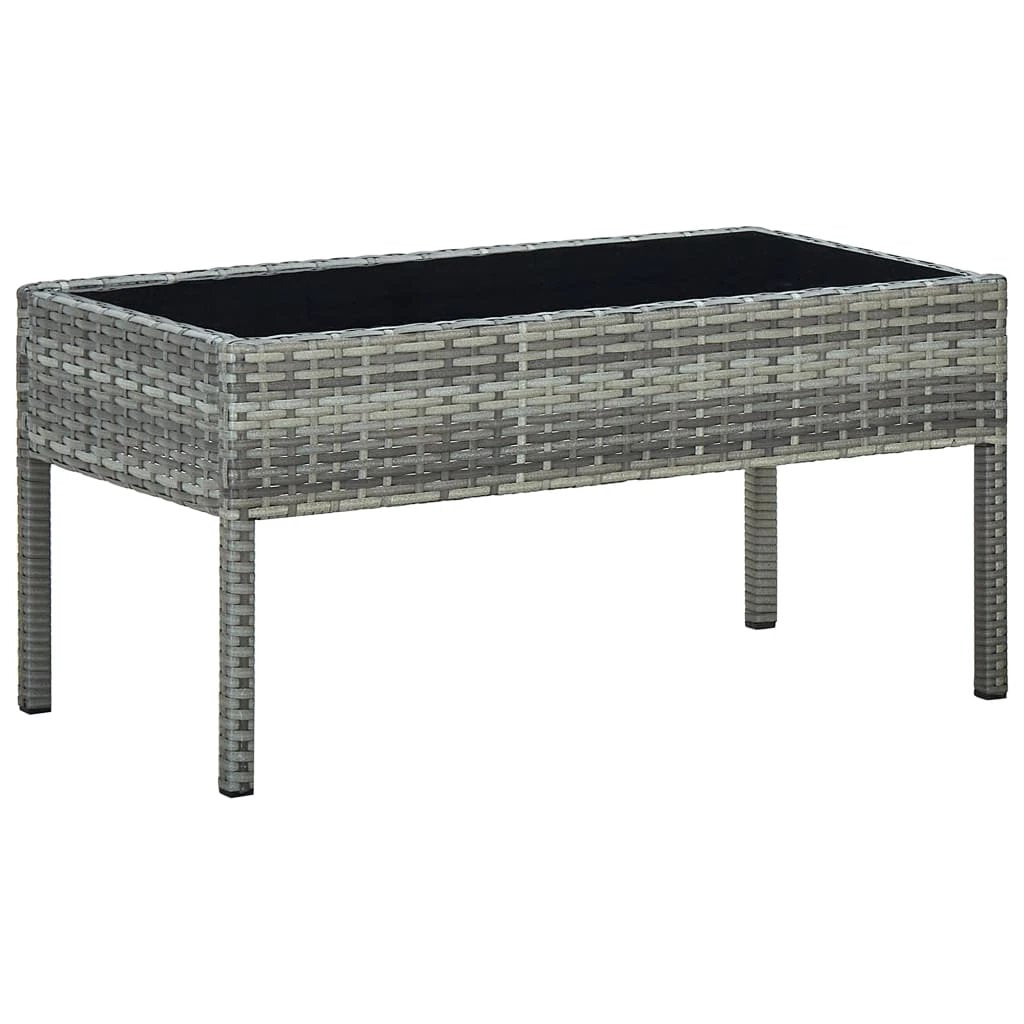 vidaXL vidaXL Garden Table Brown 75x40x37 cm Poly Rattan - Garden Table