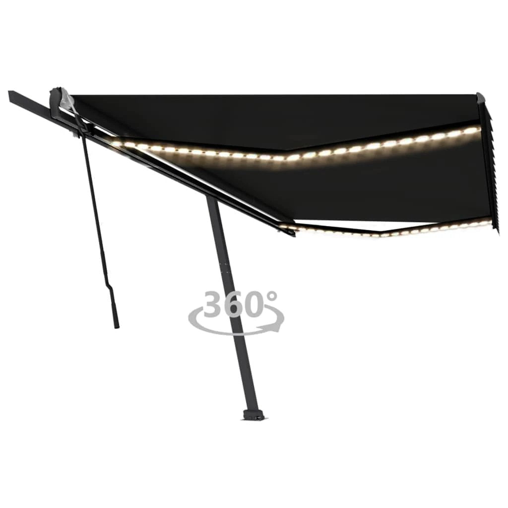 VidaXL Retractable Awning 300x250 LED Patio by vidaXL