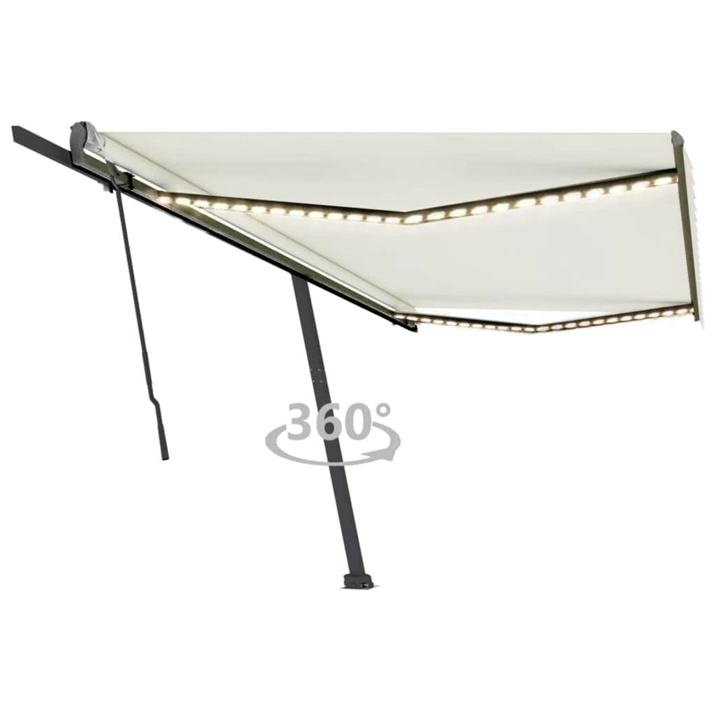 VidaXL Retractable Awning 300x250 LED Patio by vidaXL