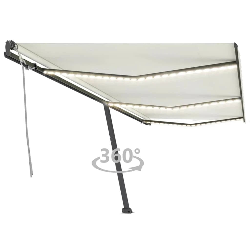 VidaXL Retractable Awning 300x250 LED Patio by vidaXL
