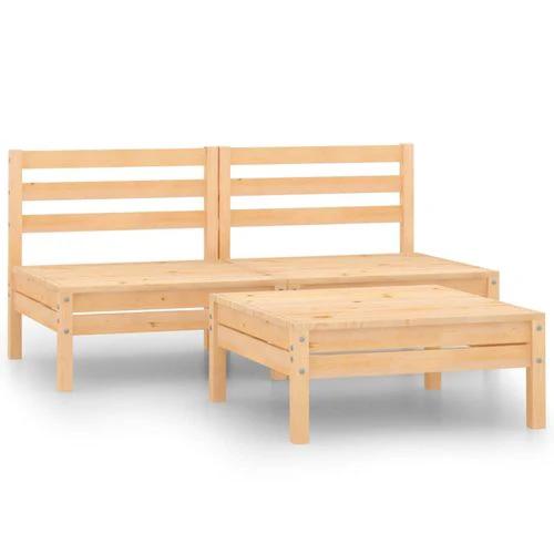 vidaXL Modular Corner Sofa 150x150 cm Solid Pinewood with Sturdy Design for Outdoor Relaxation by vidaXL