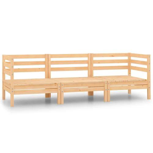 vidaXL Modular Corner Sofa 150x150 cm Solid Pinewood with Sturdy Design for Outdoor Relaxation by vidaXL
