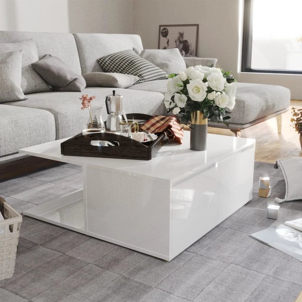 VidaXL Coffee Table 80x80x31 Engineered Wood by vidaXL