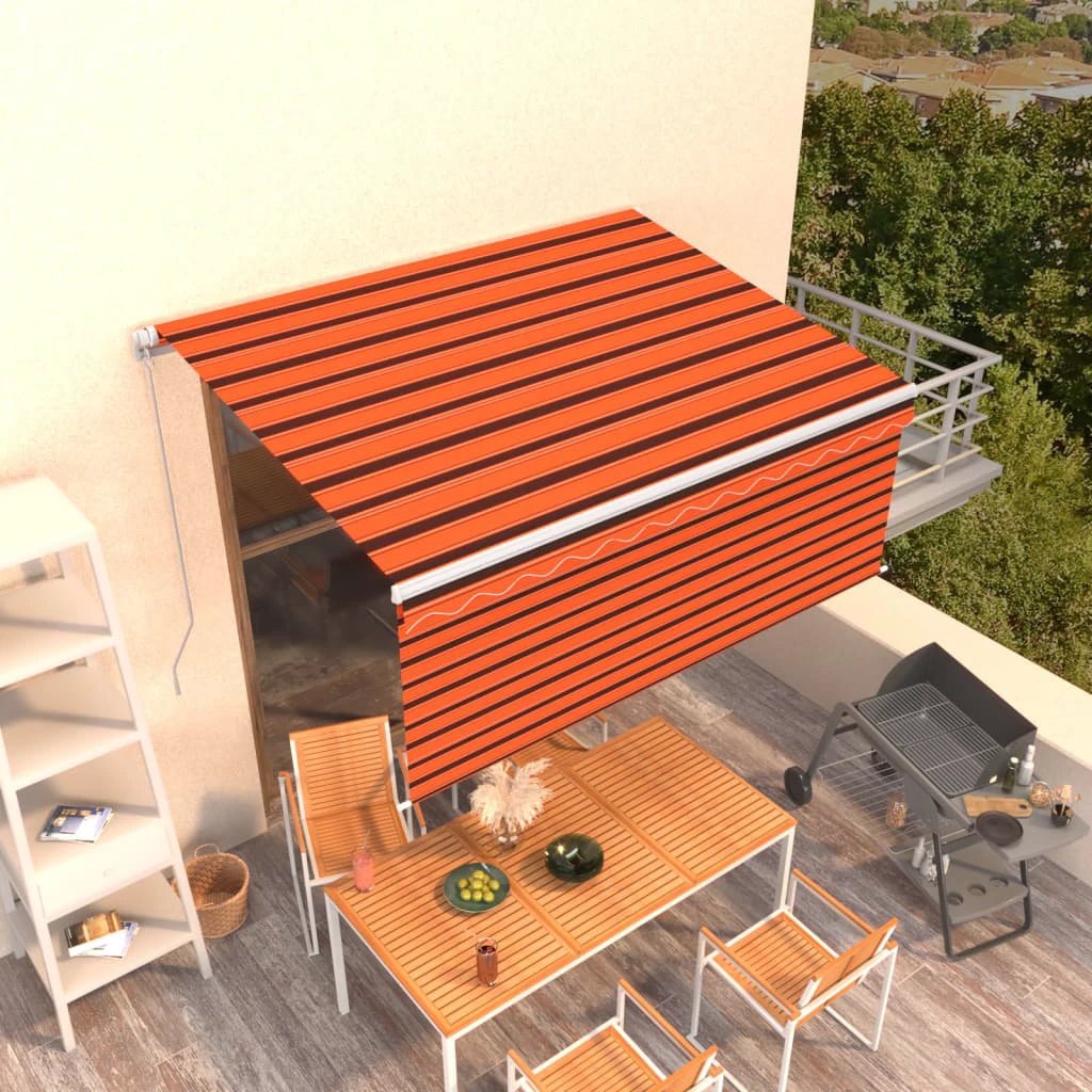 VidaXL Awning 3x2.5m Blue White Outdoor by vidaXL