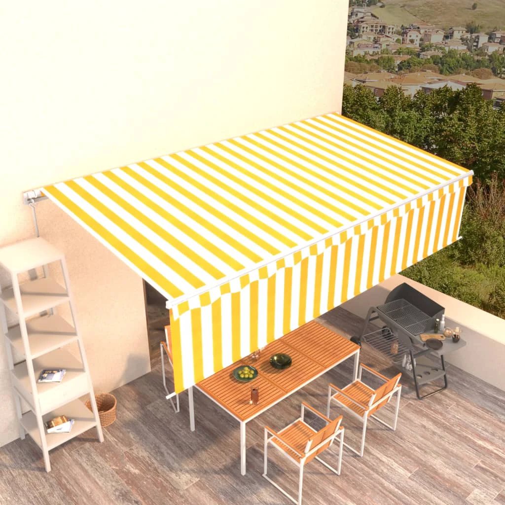 VidaXL Awning 3x2.5m Blue White Outdoor by vidaXL