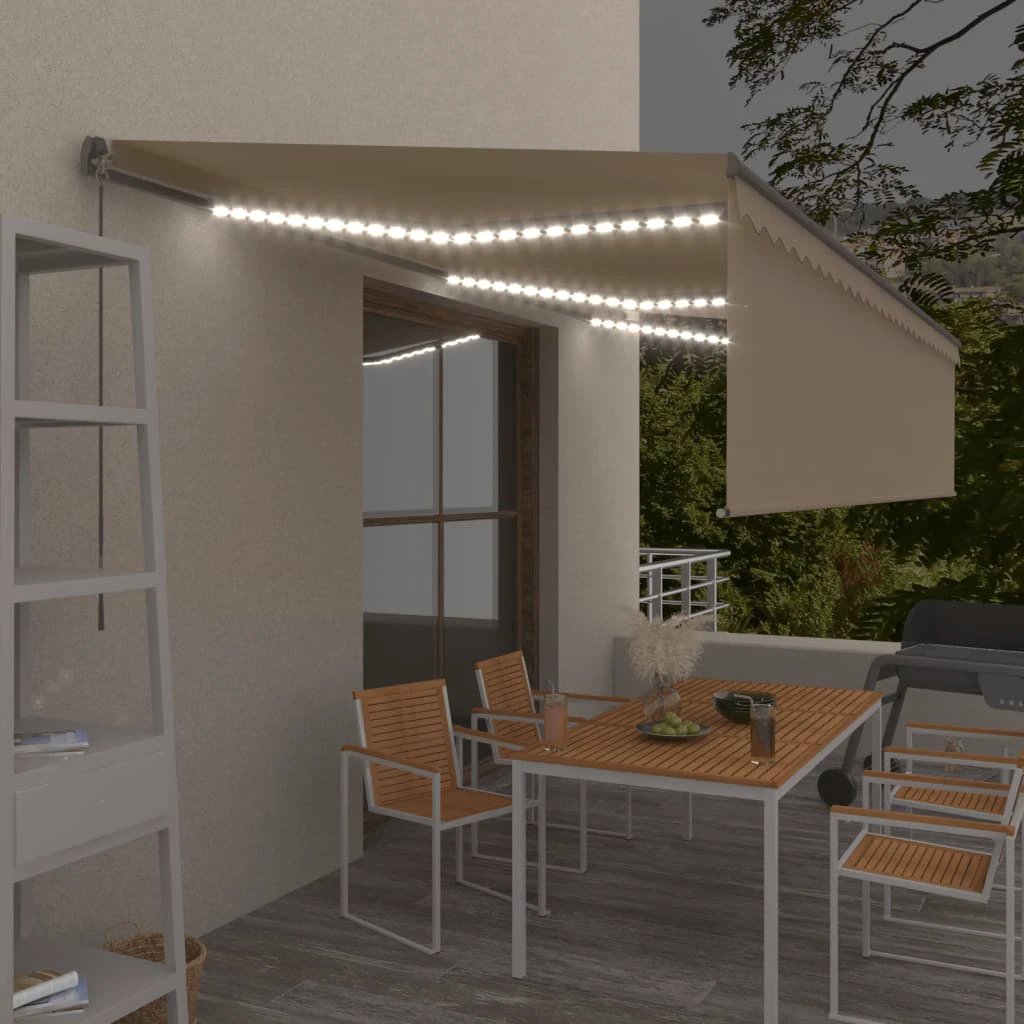 VidaXL Retractable Awning 3x2.5m Blind LED Patio by vidaXL