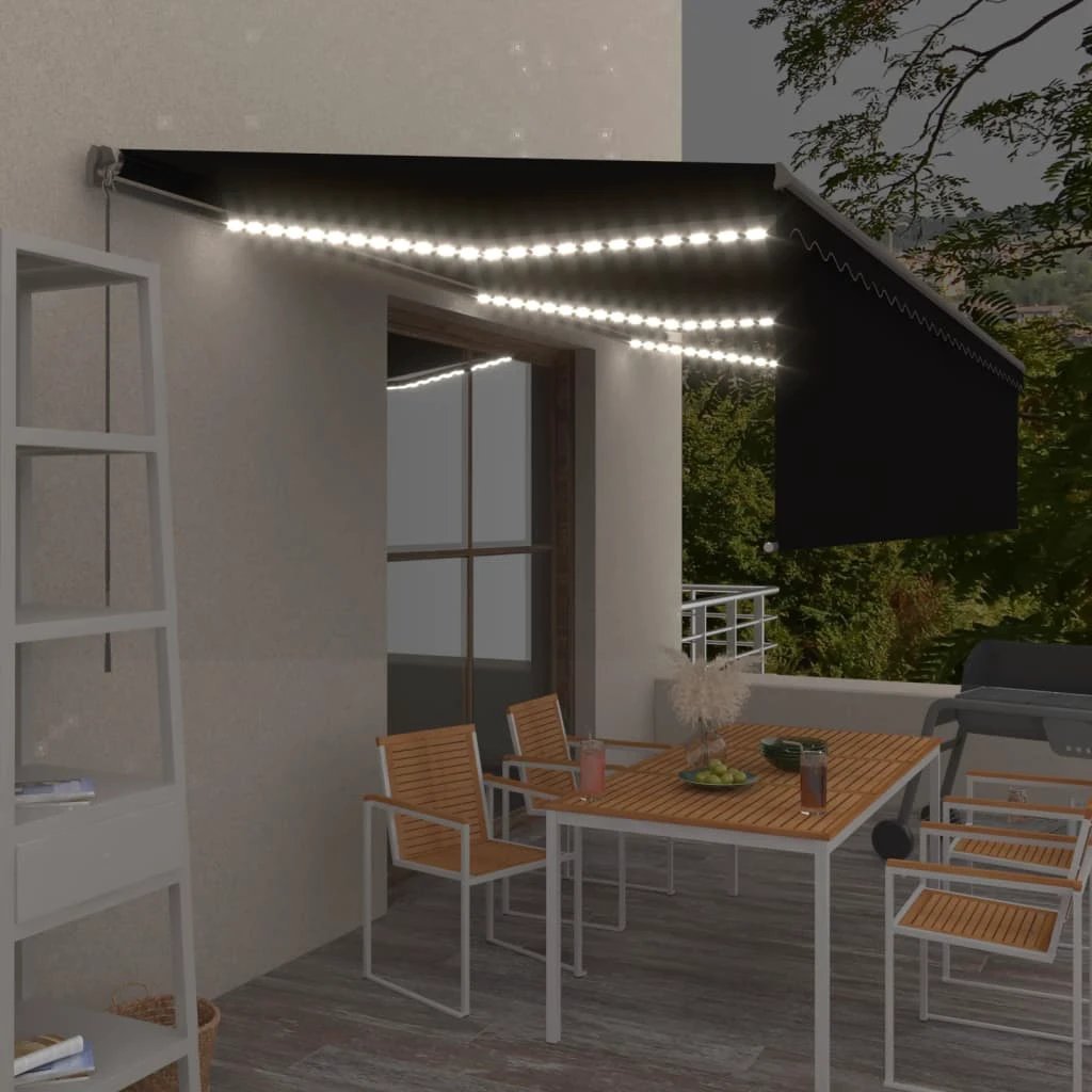 VidaXL Retractable Awning 3x2.5m Blind LED Patio by vidaXL