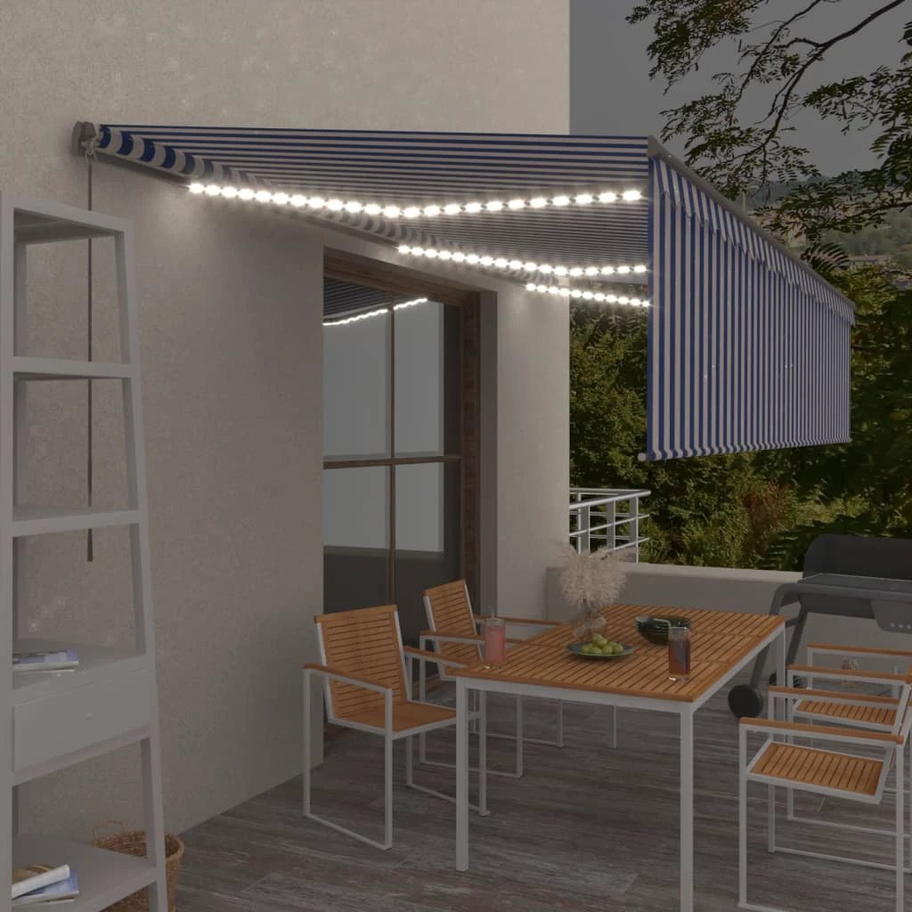 VidaXL Retractable Awning 3x2.5m Blind LED Patio by vidaXL