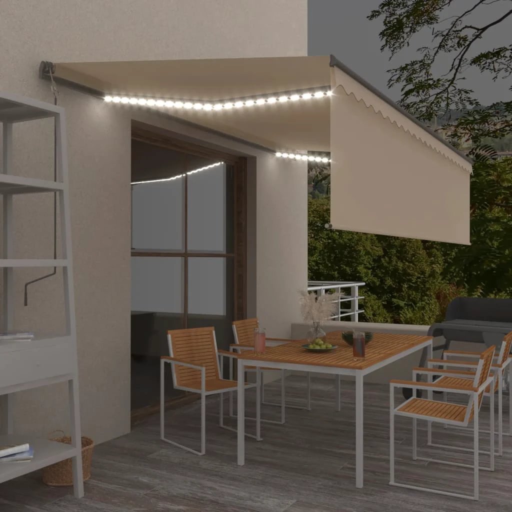vidaXL VidaXL Retractable Awning 3x2.5m Blind LED Patio - Cover