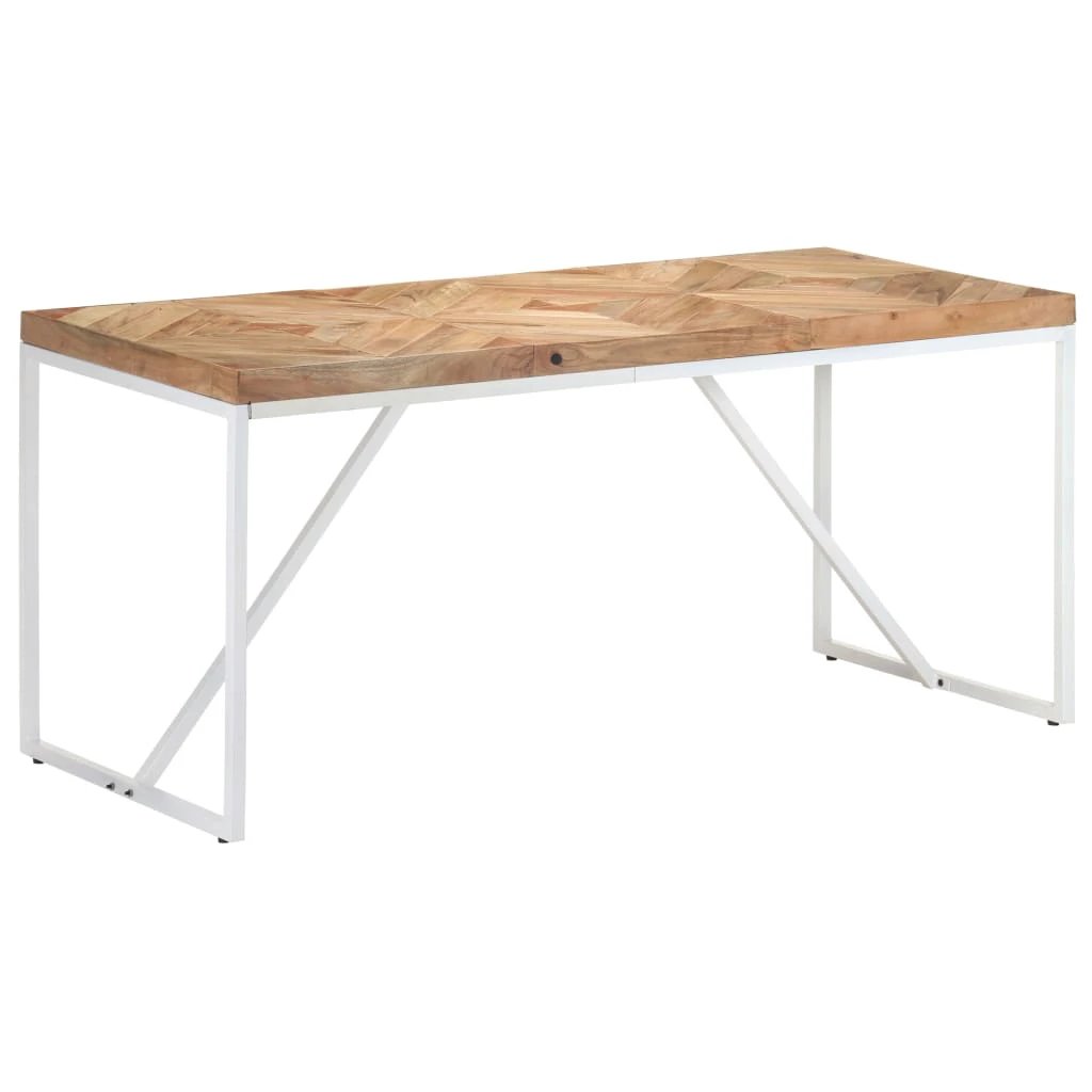 vidaXL Dining Table 120x60x76 cm Solid Acacia and Mango Wood by vidaXL