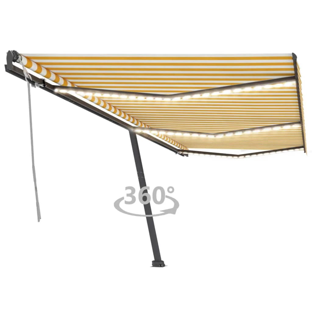 vidaXL VidaXL Retractable Awning 300x250 LED Patio - Cover