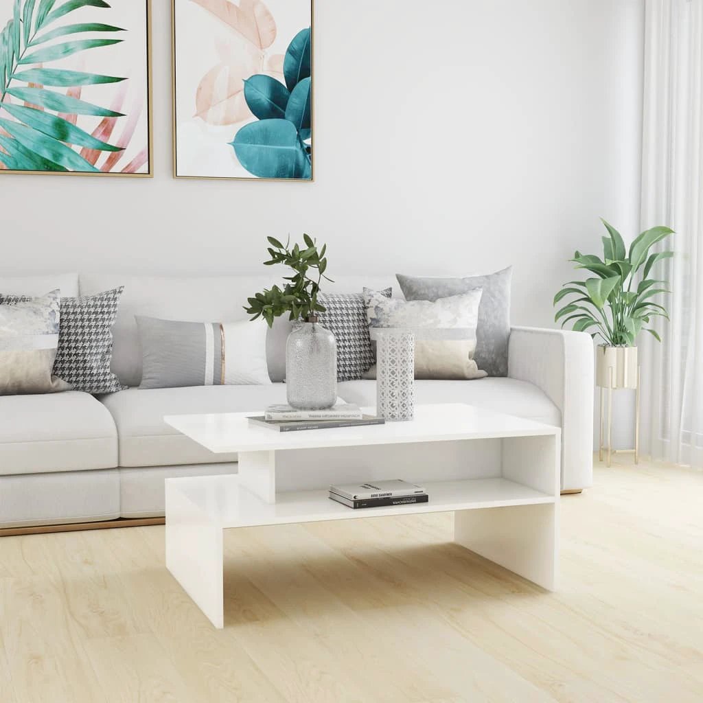 vidaXL Coffee Table 90x60x42.5 cm Smoked Oak Engineered Wood For Modern Living Room Decor by vidaXL