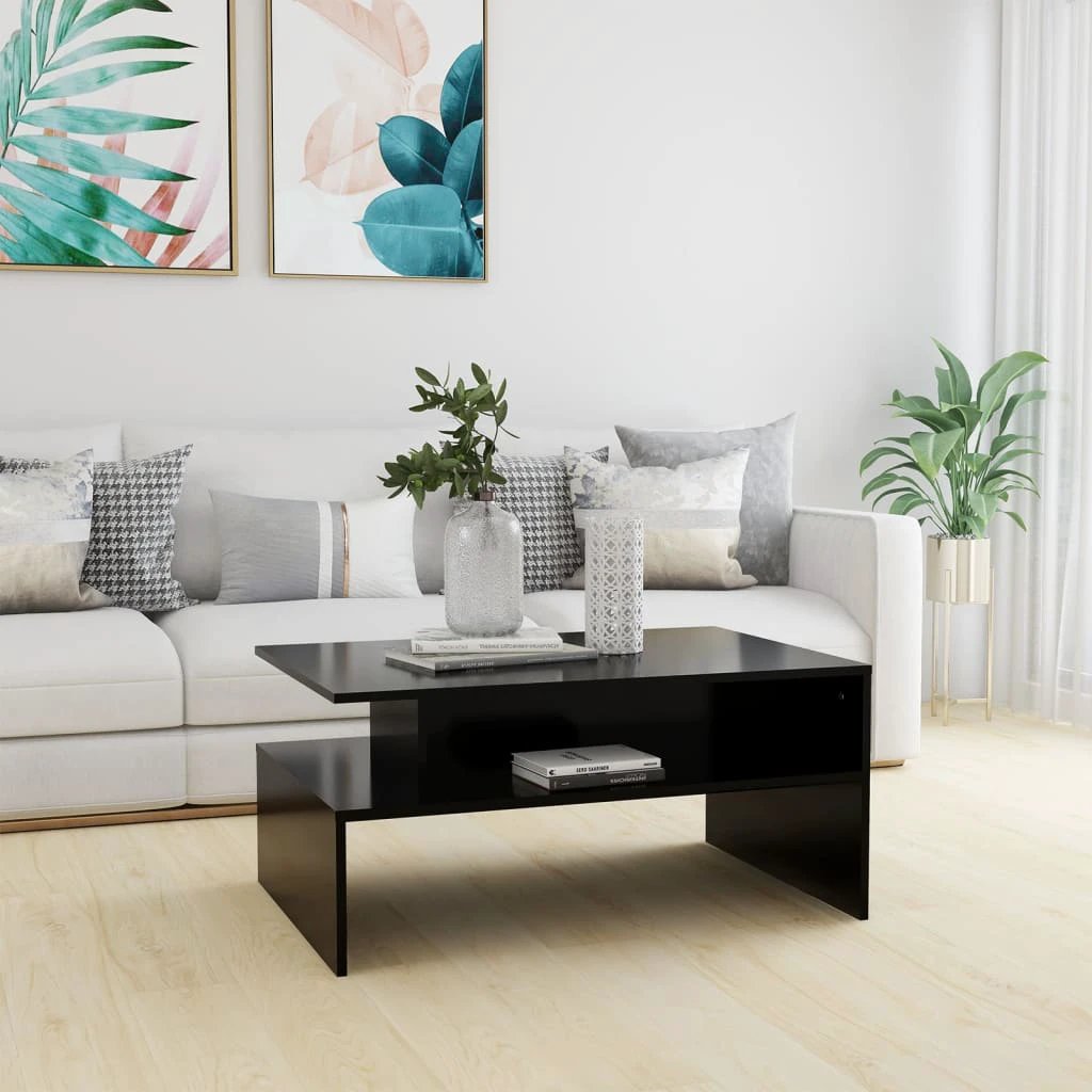 vidaXL Coffee Table 90x60x42.5 cm Smoked Oak Engineered Wood For Modern Living Room Decor by vidaXL