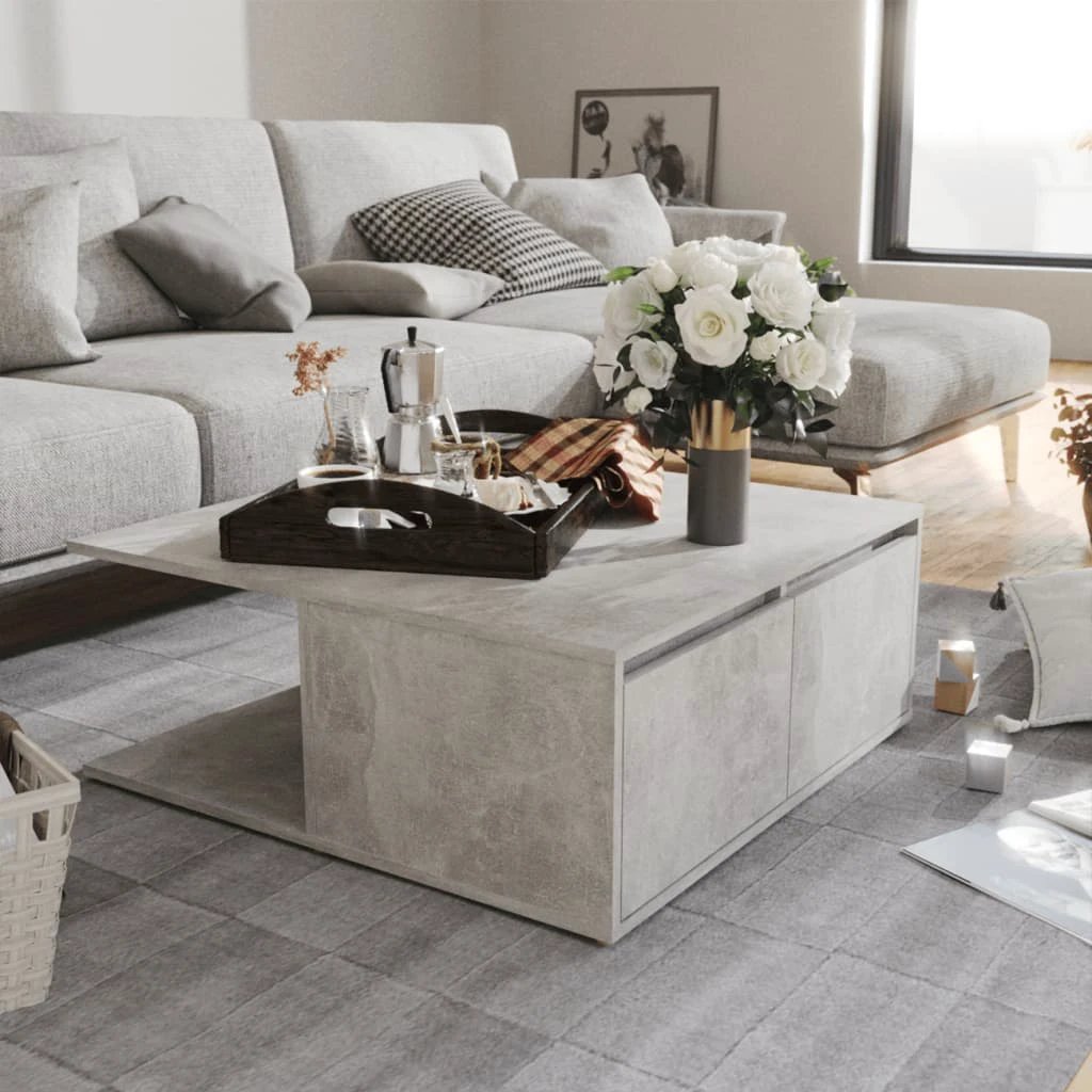 VidaXL Coffee Table 80x80x31 Engineered Wood by vidaXL