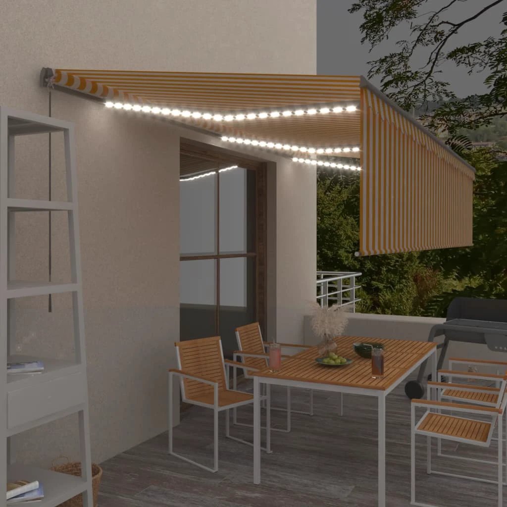 vidaXL VidaXL Retractable Awning 3x2.5m Blind LED Patio - Cover