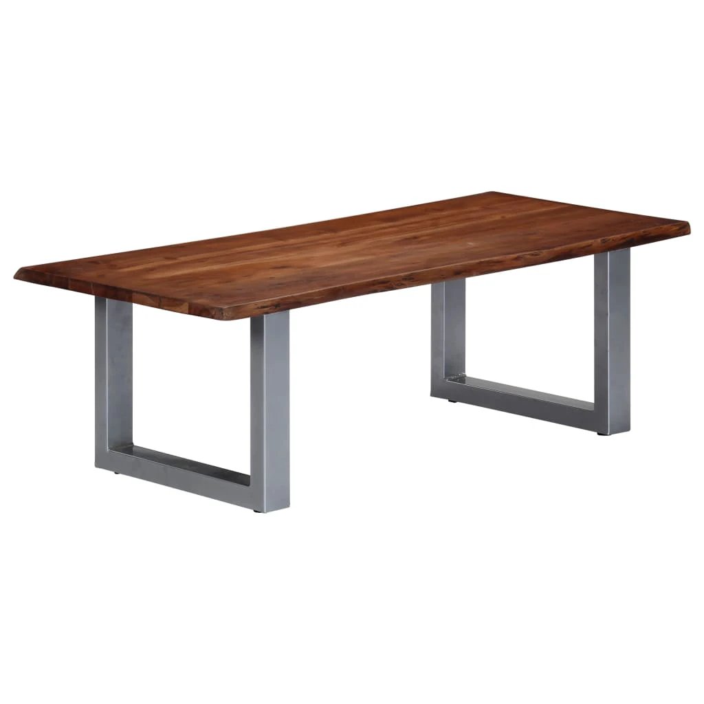 VidaXL Coffee Table 60x60x40 LiveEdges Acacia Home by vidaXL