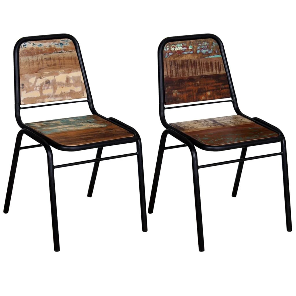 vidaXL Dining Chairs 4 pcs Solid Reclaimed Wood by vidaXL