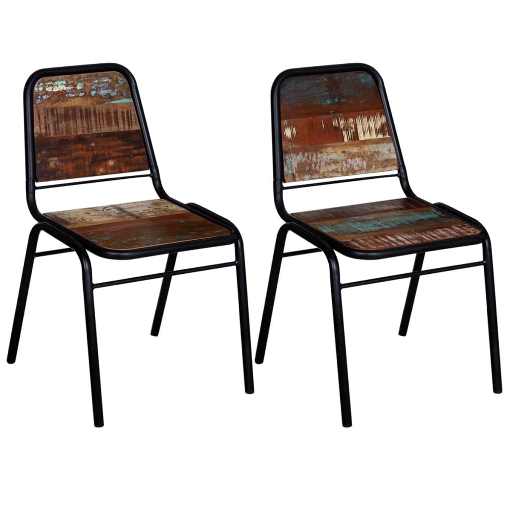 vidaXL Dining Chairs 4 pcs Solid Reclaimed Wood by vidaXL