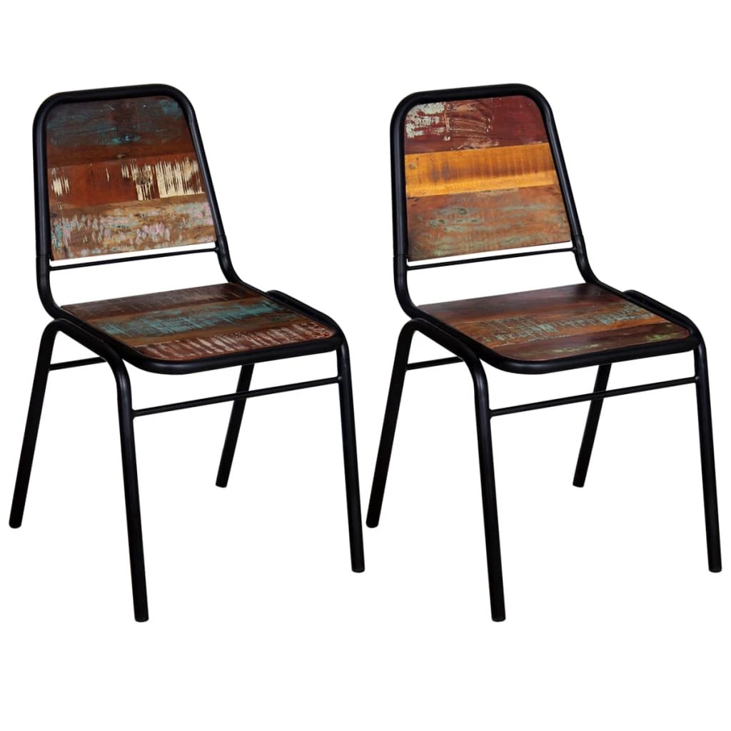 vidaXL Dining Chairs 4 pcs Solid Reclaimed Wood by vidaXL
