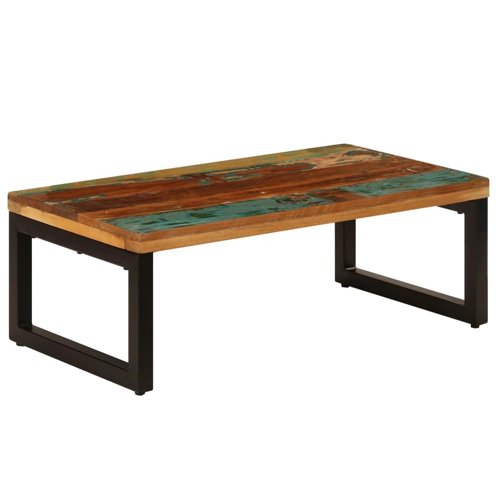vidaXL vidaXL Coffee Table 100x50x35 cm Solid Mango Wood and Steel Centerpiece for Living Room - Coffee Table