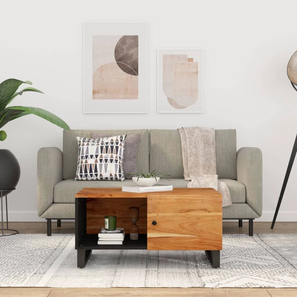 vidaXL VidaXL Coffee Table 80x50x40 cm Solid Mango Wood and Engineered Wood for Living Room - Coffee Table