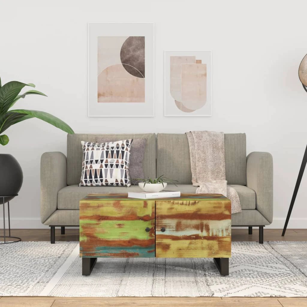 vidaXL VidaXL Coffee Table 80x50x40 Mango Engineered Wood Home - Coffee Table