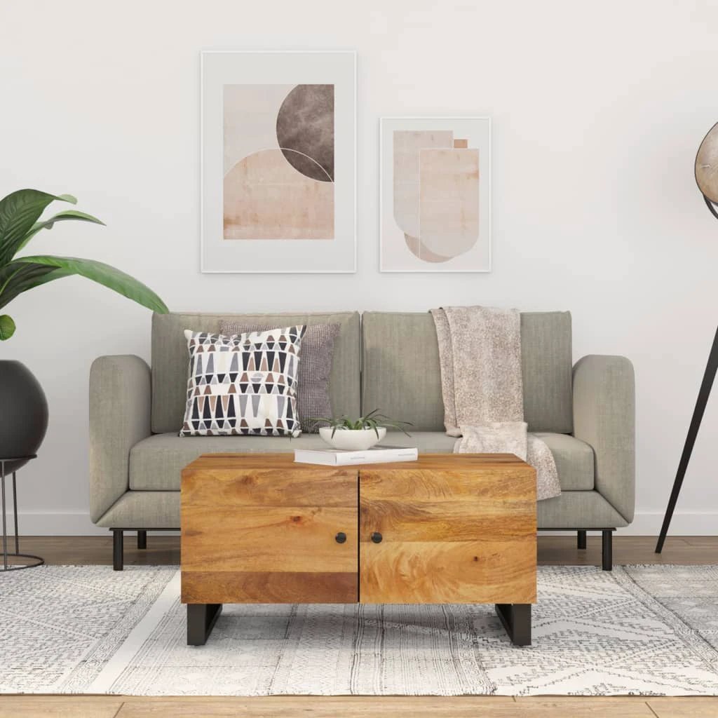 vidaXL VidaXL Coffee Table 80x50x40 Mango Engineered Wood Home - Coffee Table