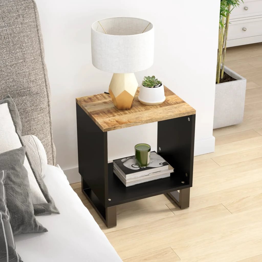 VidaXL Coffee Table 40x31x46 cm Solid Mango Wood for Home by vidaXL