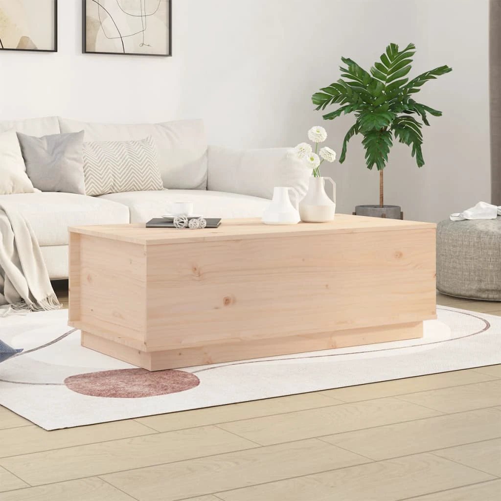VidaXL Coffee Table 100x50x35 cm Solid Pine Lift Top by vidaXL