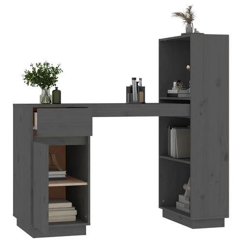 vidaXL vidaXL Solid Pine Wood Desk 110x53x117 cm Rustic Design with Ample Storage for Home Office Use - Desk