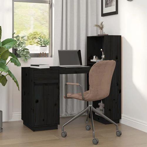 vidaXL vidaXL Solid Pine Wood Desk 110x53x117 cm Rustic Design with Ample Storage for Home Office Use - Desk