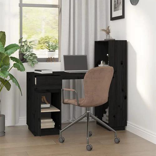 vidaXL vidaXL Solid Pine Wood Desk 110x53x117 cm Rustic Design with Ample Storage for Home Office Use - Desk