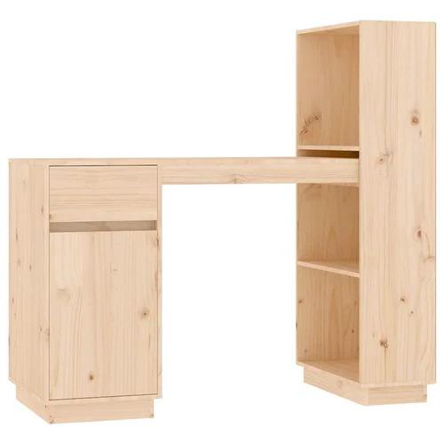 vidaXL vidaXL Solid Pine Wood Desk 110x53x117 cm Rustic Design with Ample Storage for Home Office Use - Desk