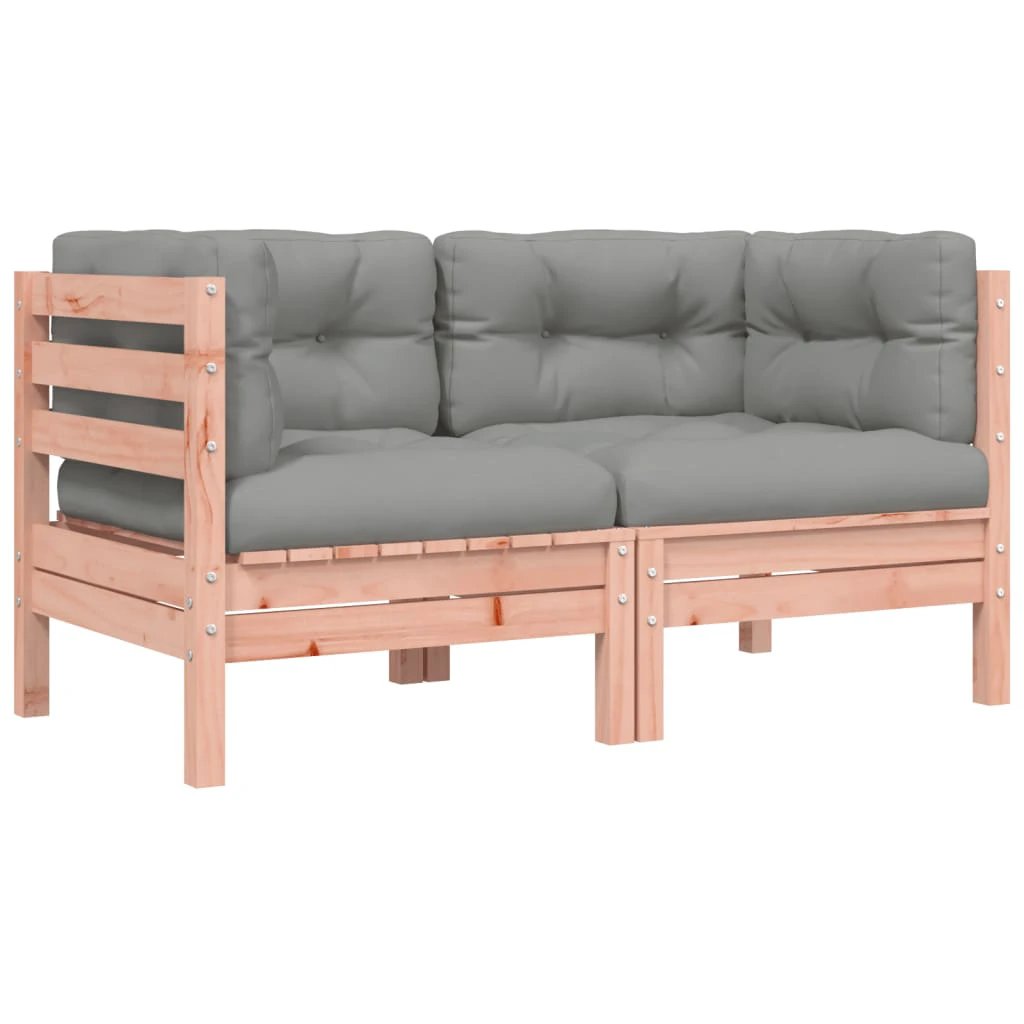 vidaXL Garden Sofa Corner with Cushions Solid Wood Douglas by vidaXL
