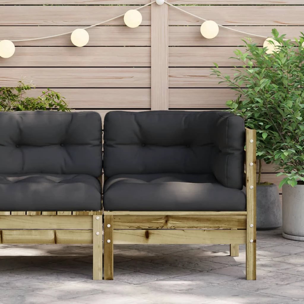 vidaXL Garden Sofa Corner with Cushions Solid Wood Douglas by vidaXL
