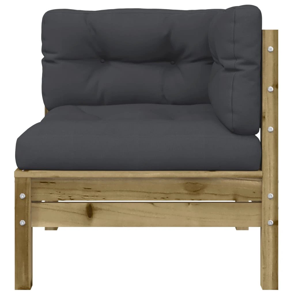 vidaXL Garden Sofa Corner with Cushions Solid Wood Douglas by vidaXL