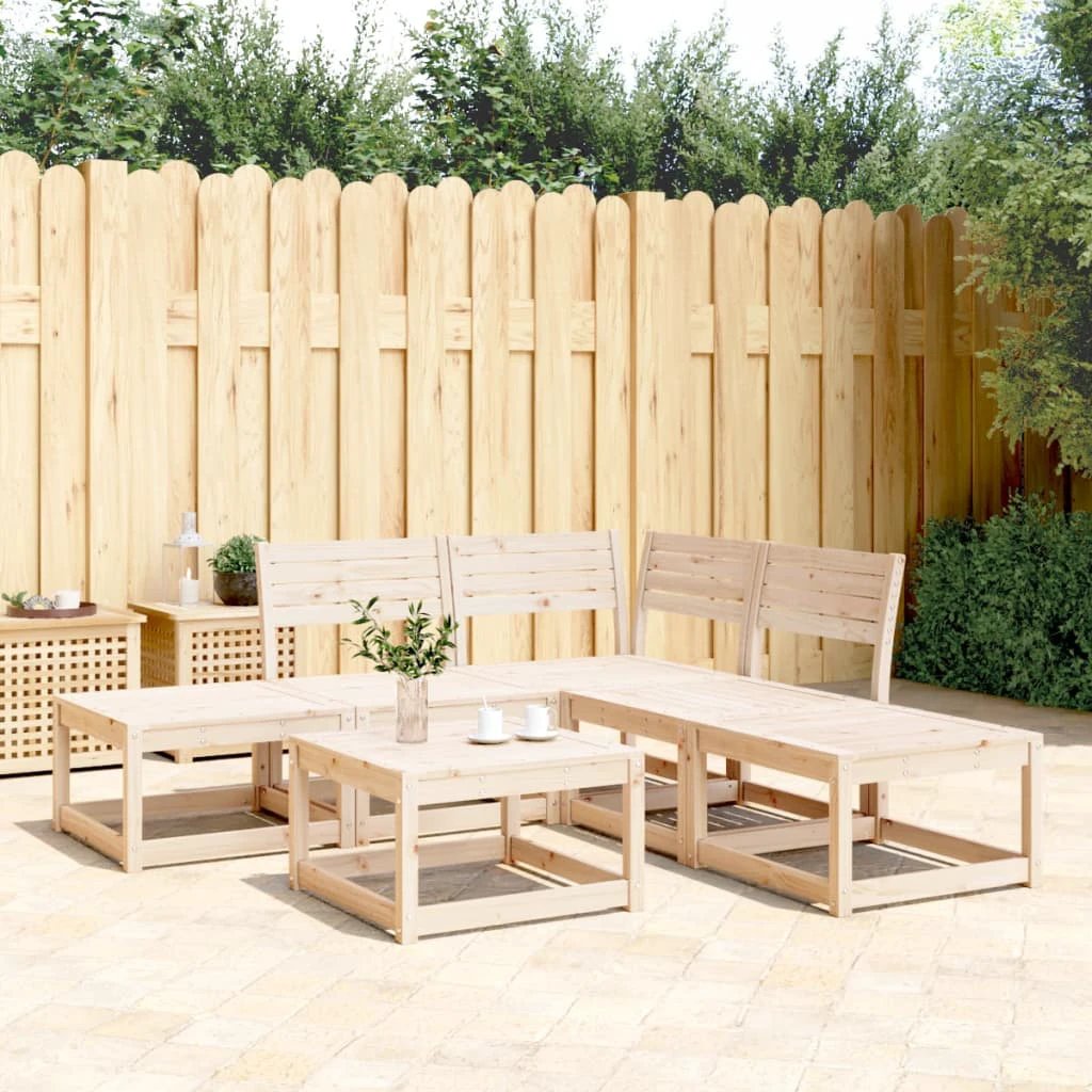 vidaXL 5 Piece Garden Sofa Set Solid Wood Pine by vidaXL
