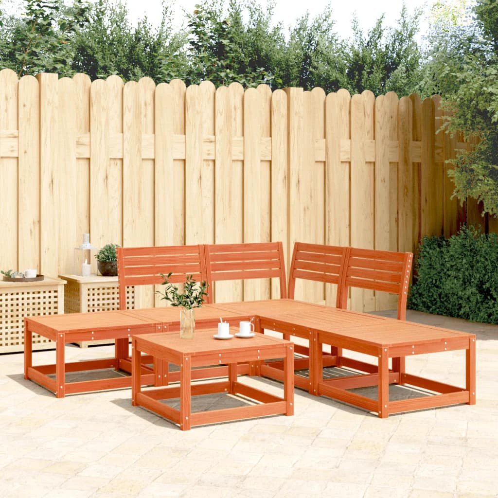vidaXL 5 Piece Garden Sofa Set Solid Wood Pine by vidaXL