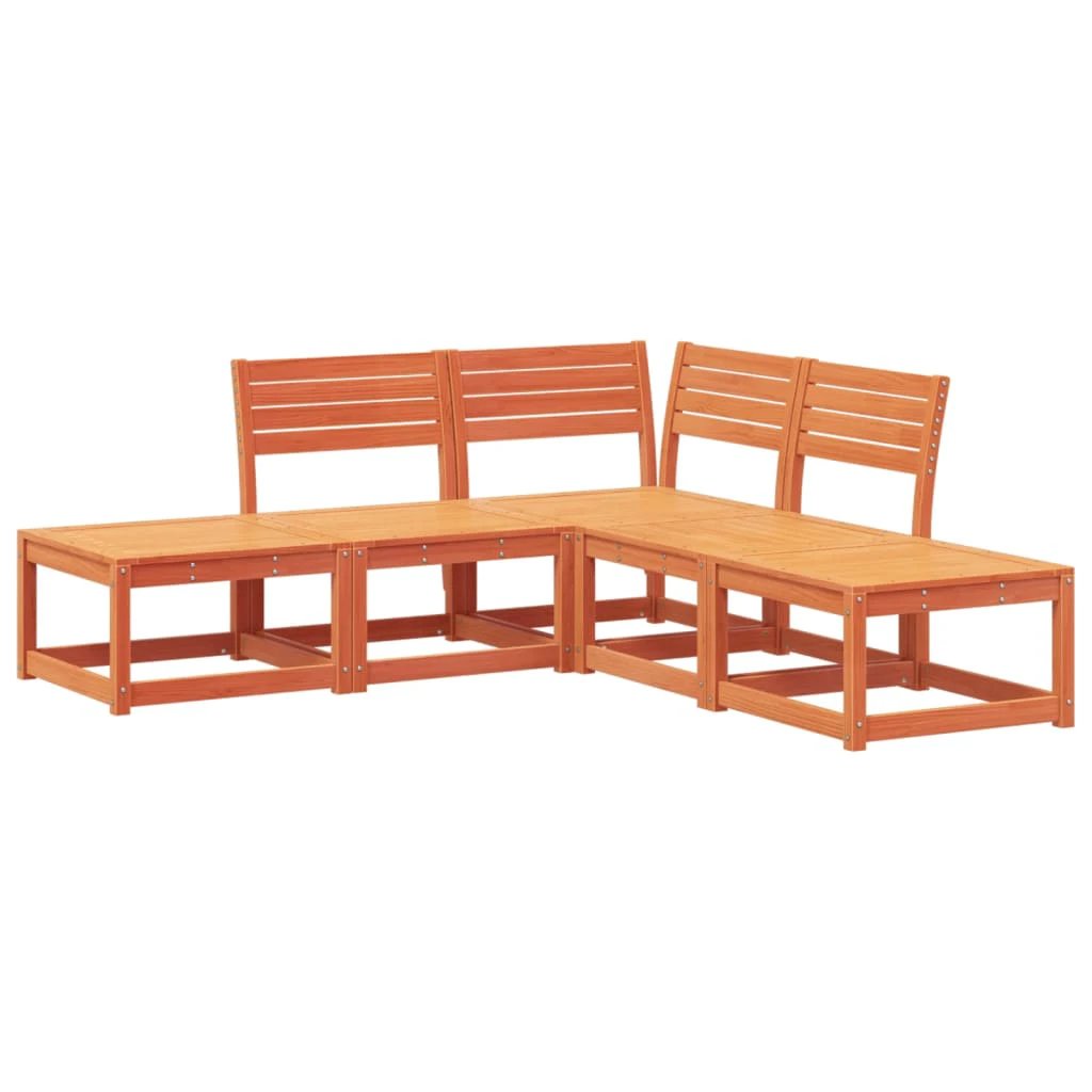 vidaXL vidaXL 5 Piece Garden Sofa Set Solid Wood Pine - Garden Sofa Sets