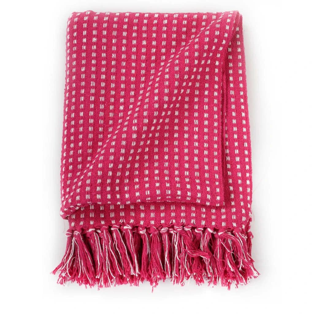 vidaXL Cotton Throw Blanket 125x150 cm Grey with Tassels by vidaXL