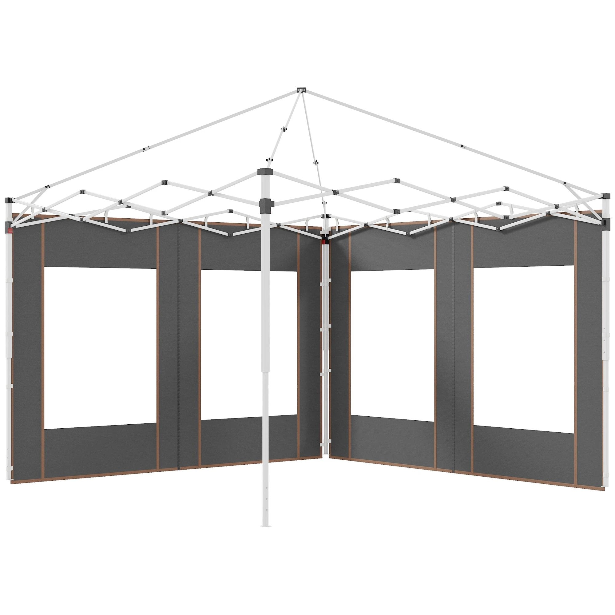 Outsunny 3x3(m) or 3x6m Pop Up Gazebo Side Panels with Windows, Green by Outsunny
