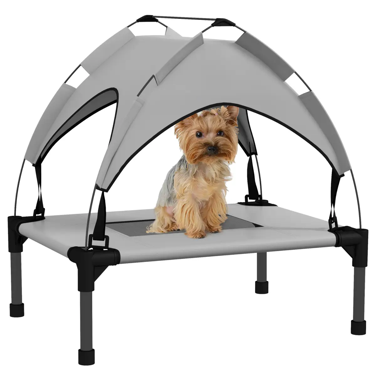 PawHut PawHut Cooling Raised Dog Bed w/ Breathable Mesh, for Mini, S Dogs - Dark Blue - Dog Beds