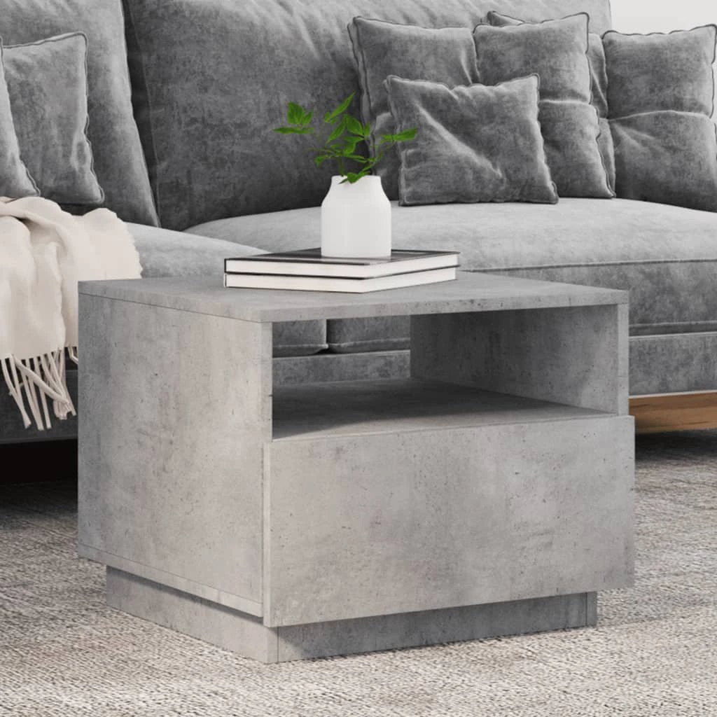 VidaXL Coffee Table 50x49x40 cm LED Lights Living Room by vidaXL