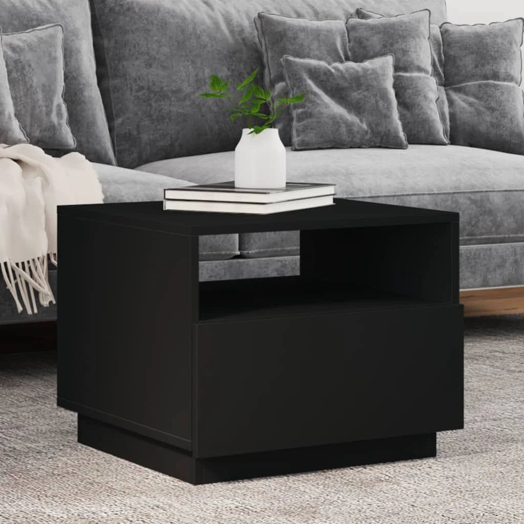VidaXL Coffee Table 50x49x40 cm LED Lights Living Room by vidaXL
