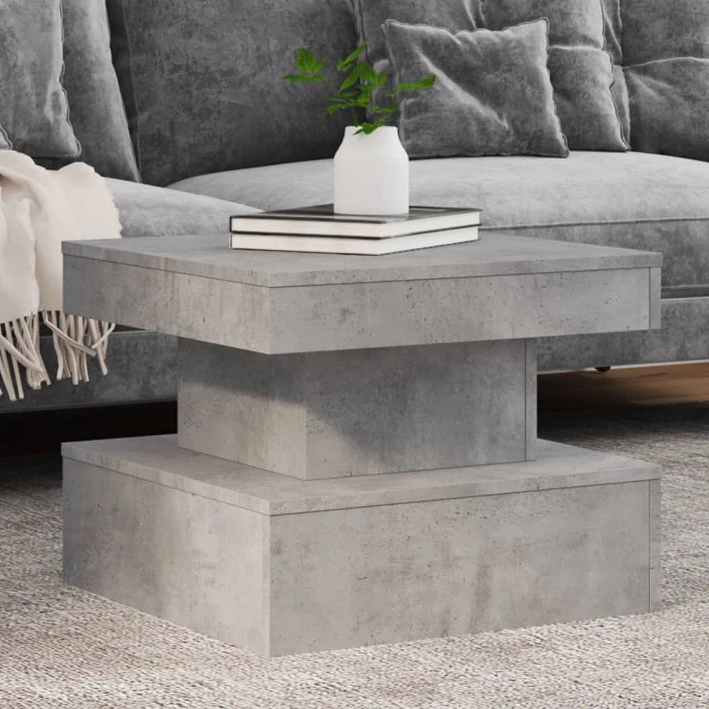 VidaXL Coffee Table 50x50x40 cm LED Lights Living Room by vidaXL